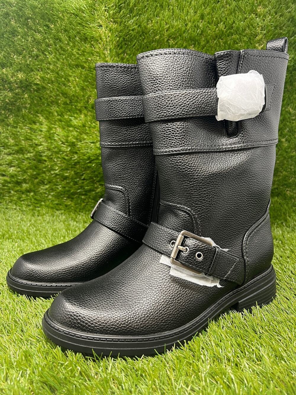 Naturalizer Women's 9.5M Latoya Black Leather Boots